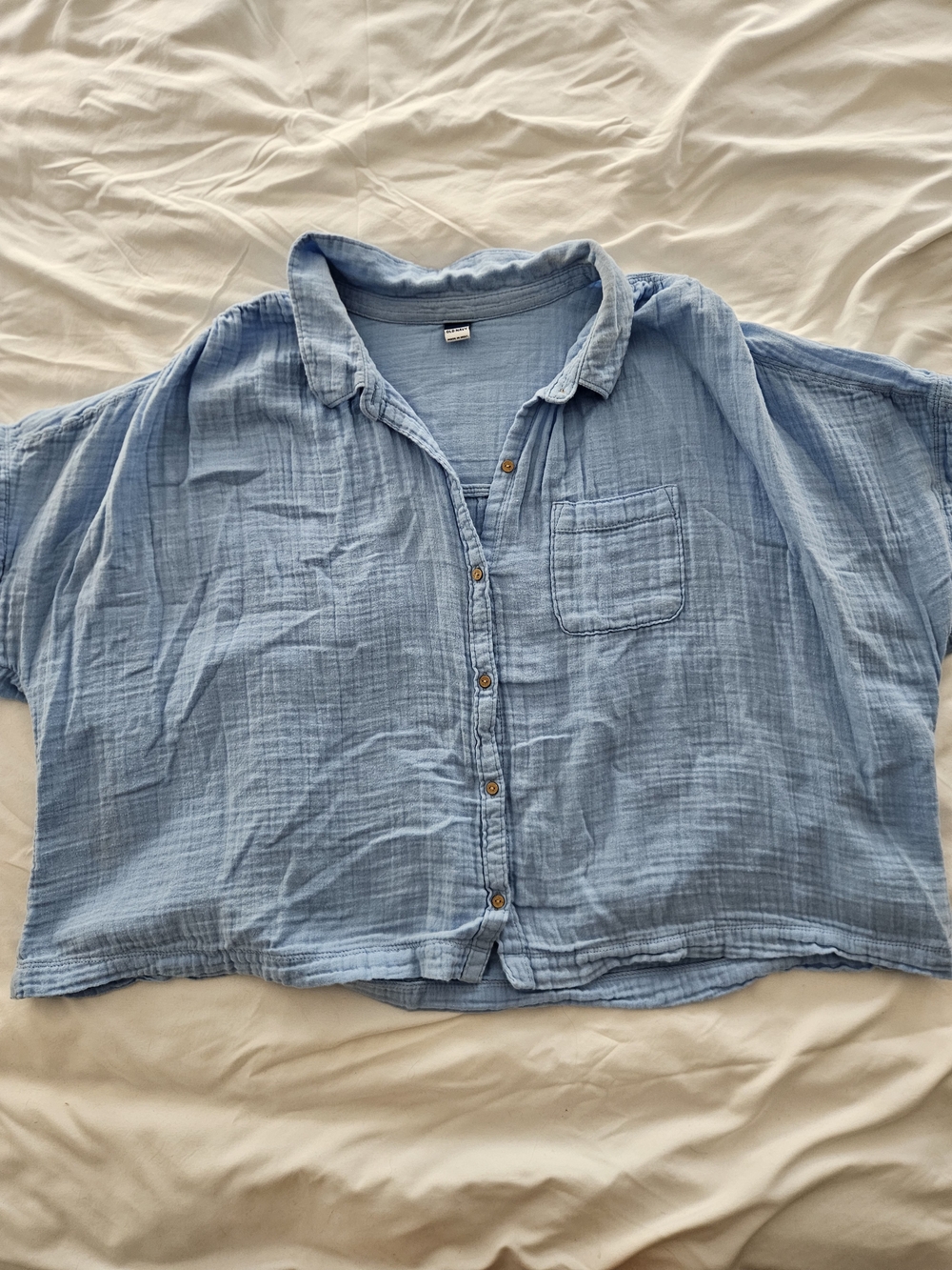 Old Navy Cornflower Blue Gauze Shirt XL